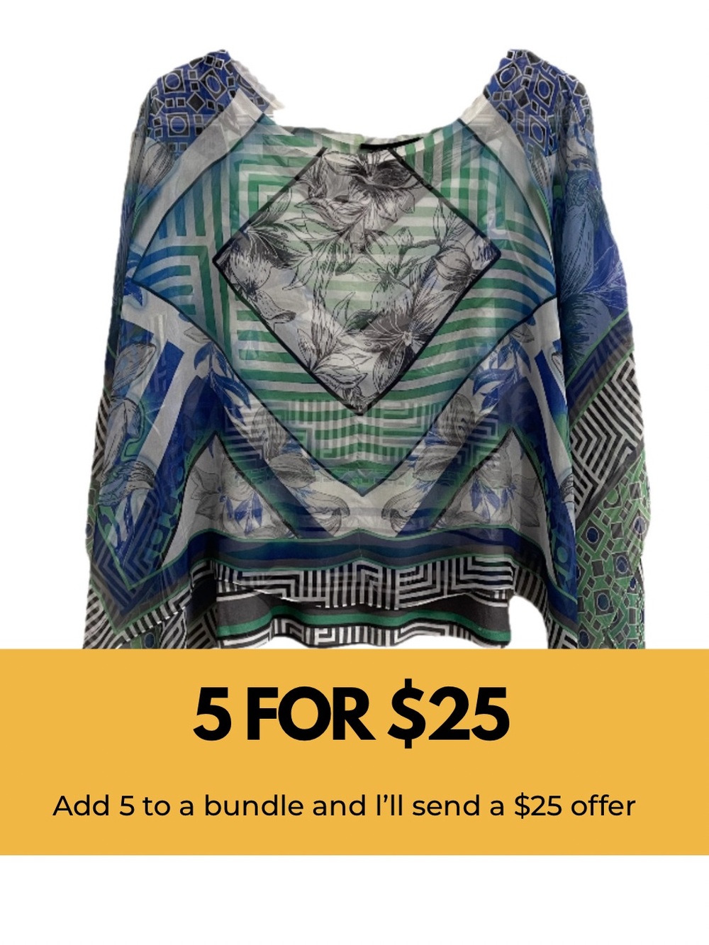 Sheer scarf top with matching tank top.